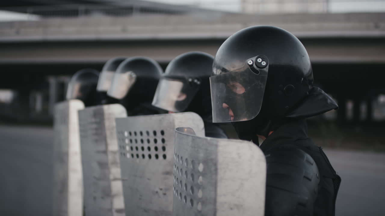 Riot Police Line