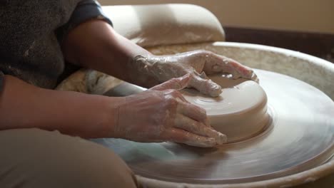 throwing a pot (slow motion)