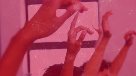 animación de la red de conexiones sobre los escolares en el aula