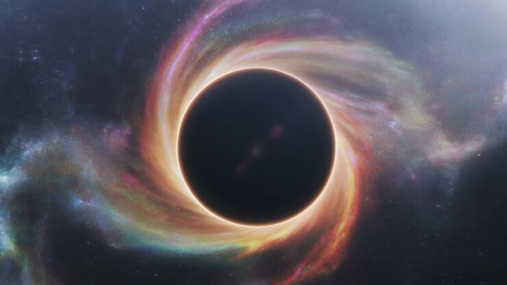 Cinematic Visualization of a Black Hole in Deep Space