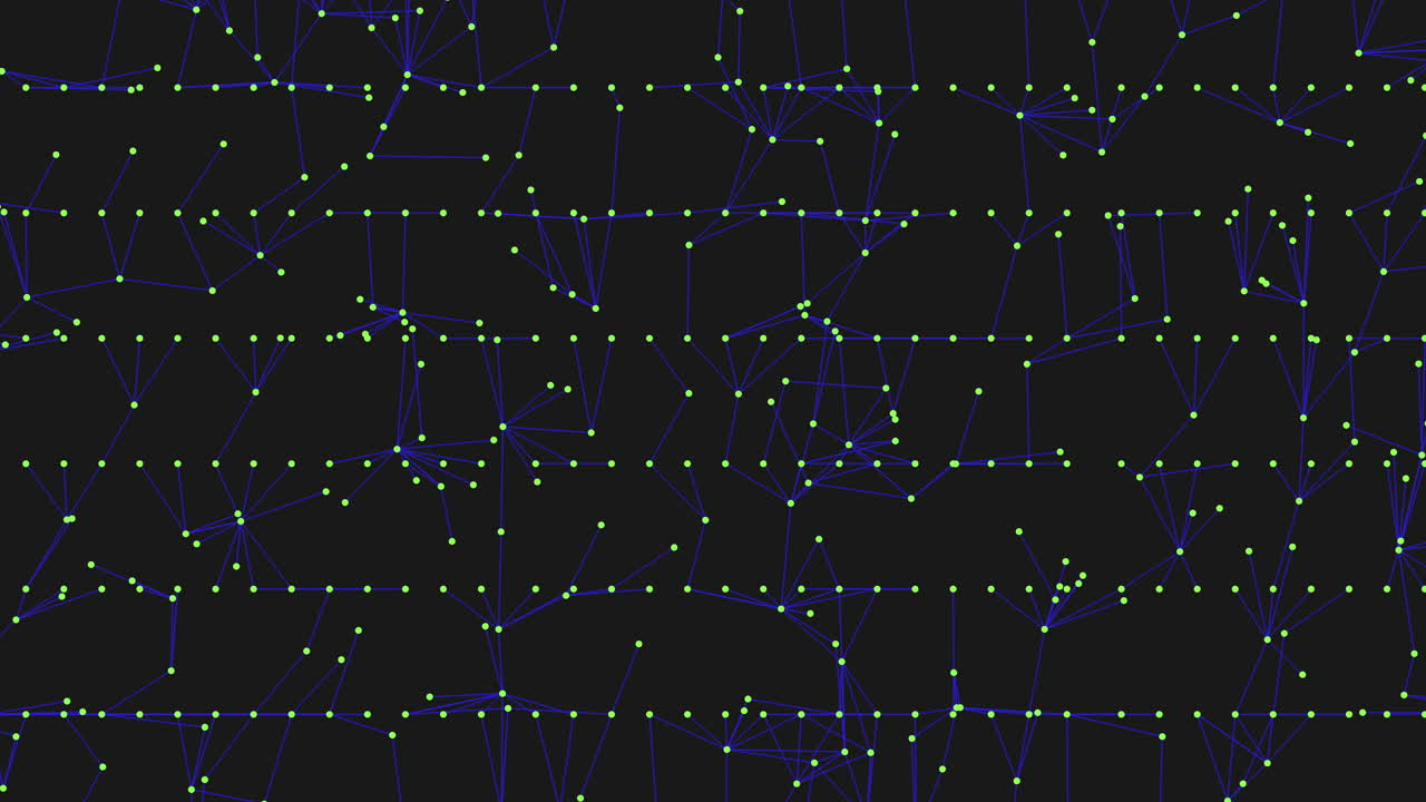 Connected dots create fascinating grid pattern on black background