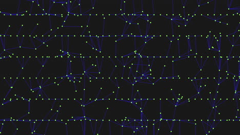 los puntos conectados crean un fascinante patrón de cuadrícula en fondo negro