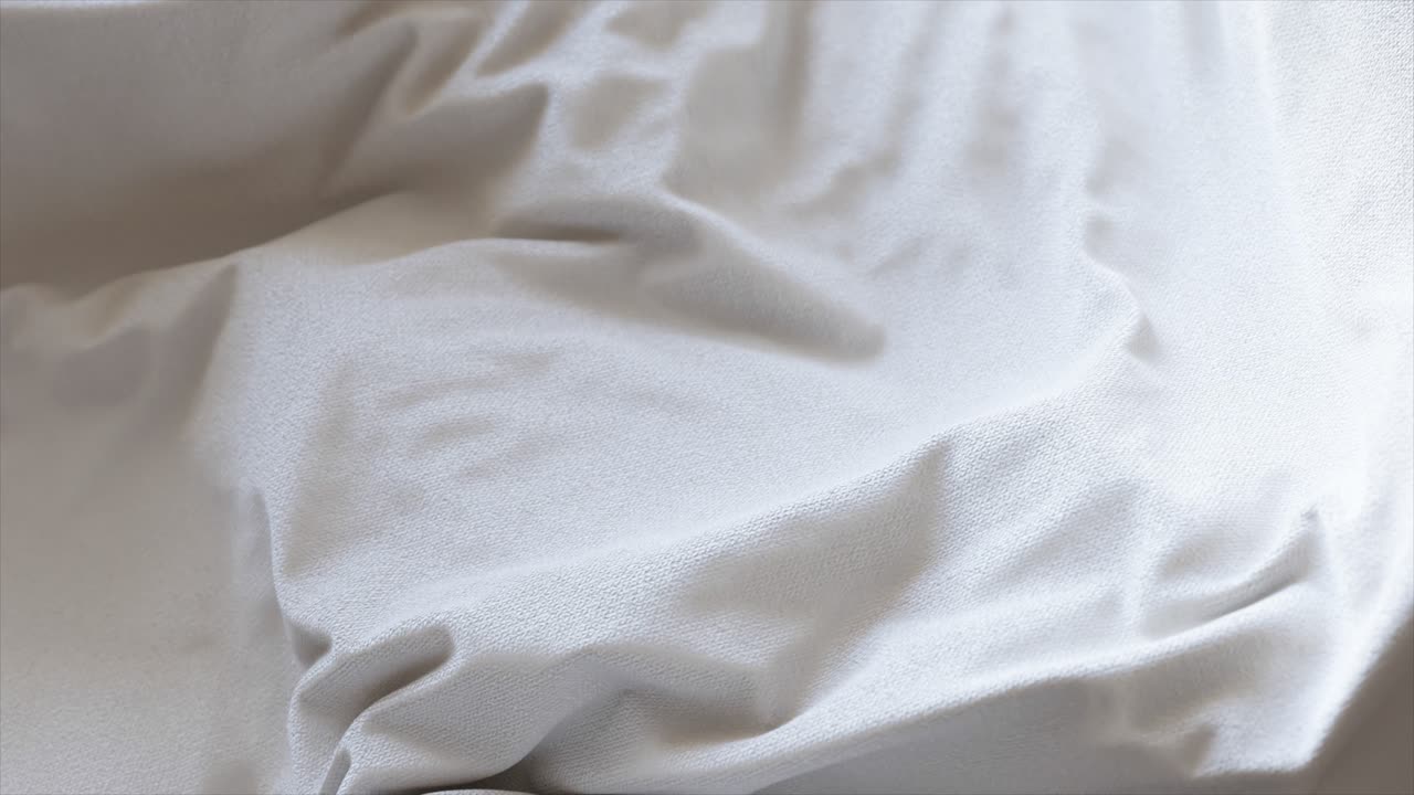 близкий взгляд на белую морщинистую ткань