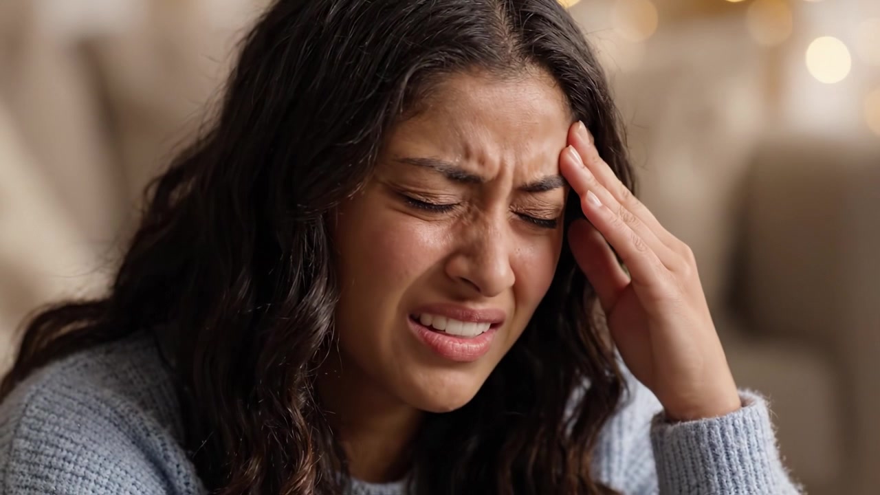 Momentos Emocionais Expressivos: Capturando Sentimentos Intensos de Tristeza e Contemplação em Dois Quadros Poderosos da Jornada de uma Jovem Mulher Através de uma Reflexão Sincera