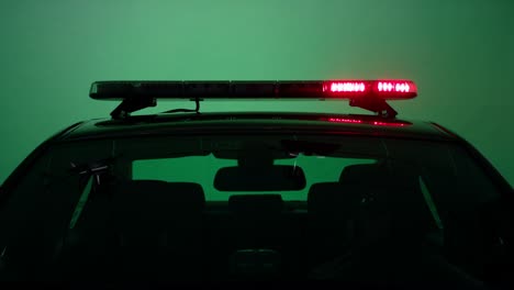 police car lights on green screen