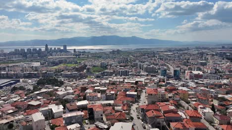 drone shooting of ghetto houses and slums in the suburbs of izmir