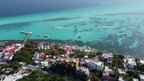 墨西哥穆雷索斯島南部的空中拍攝