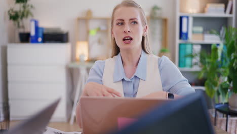 confident businesswoman discusses with contractor