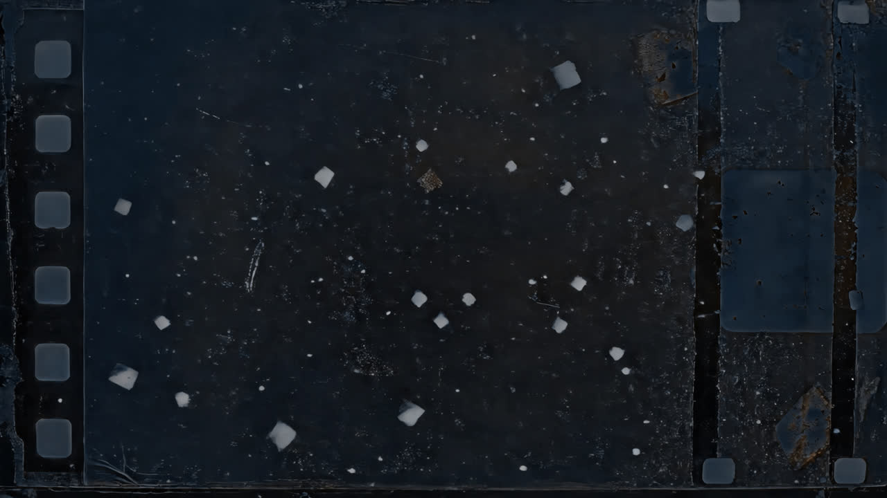 Vintage film strip texture animated overlay, transparent 4K video, alpha channel, ProRes 4444