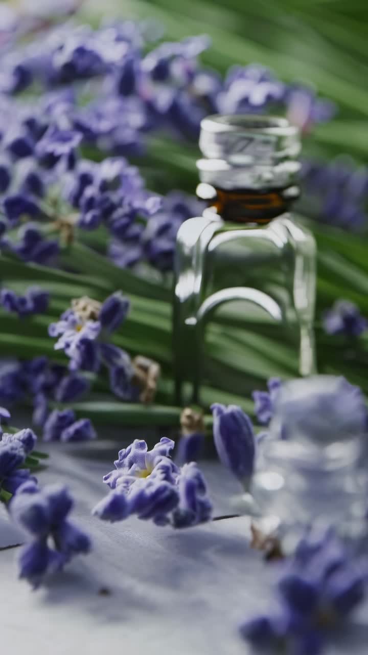 Essential Oils and Lavender Flowers