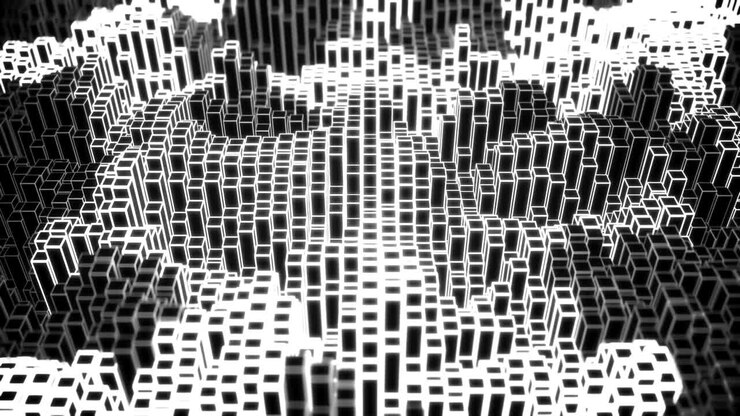 4K Abstract Digital Data Blocks.