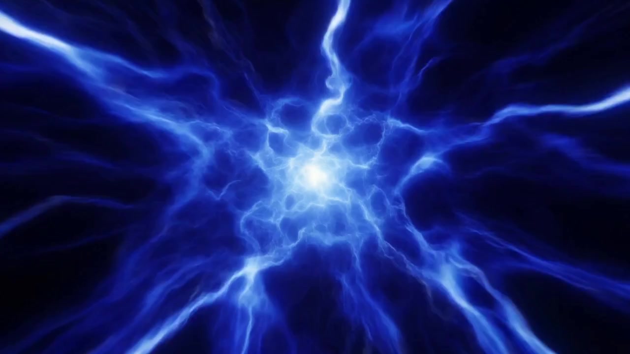 Portale energetico blu astratto con raggi di luce luminosi