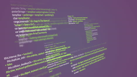 Animation of financial data processing with statistics