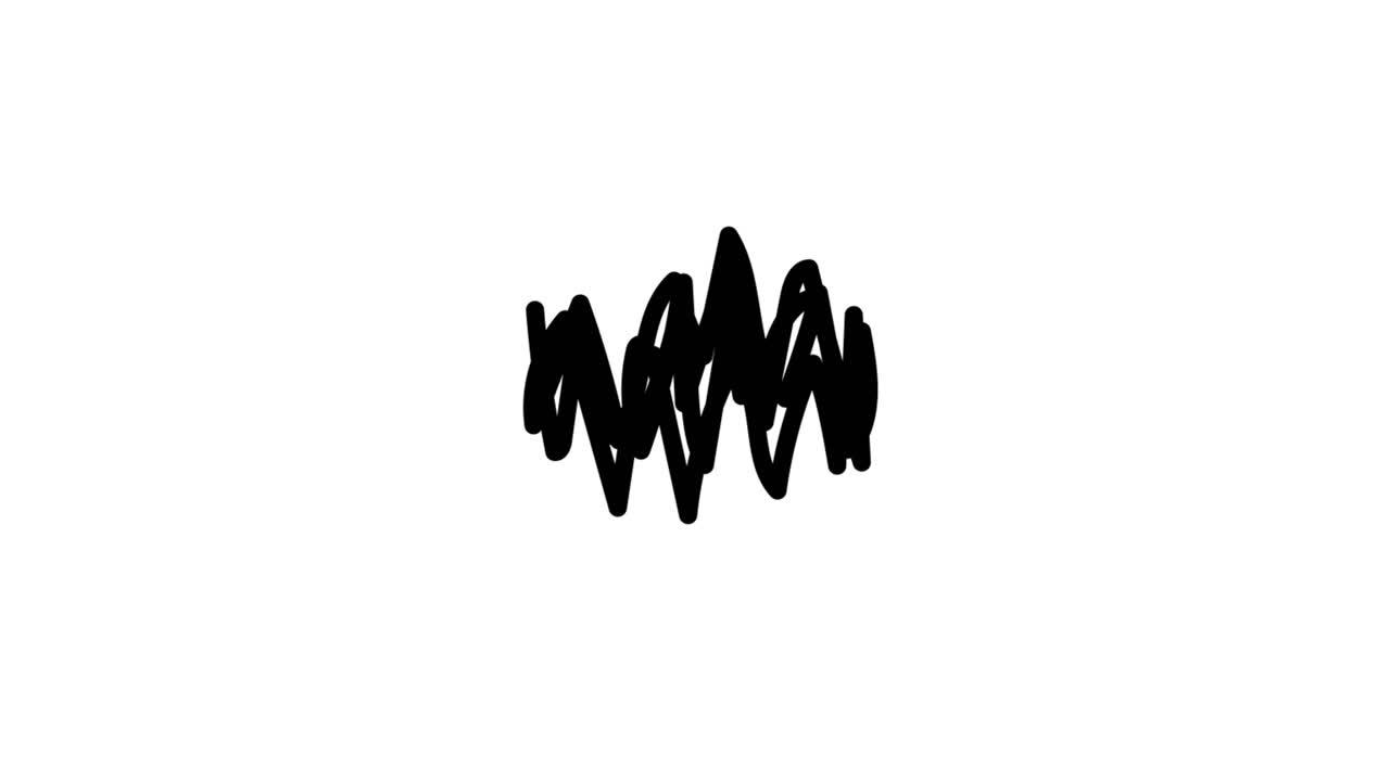 Animated Wavy Black Line Morphing on Clean White Background