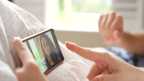 video call in bed