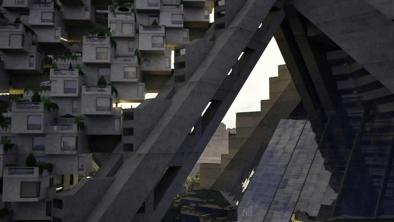 Un suggestivo paesaggio urbano che unisce un'architettura innovativa al verde