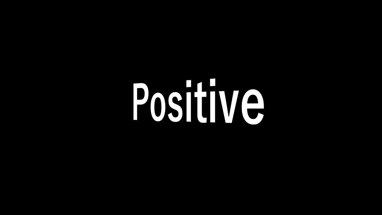 Positive text animation message motion graphics