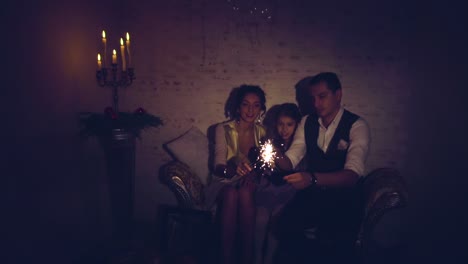 familia celebrando la navidad