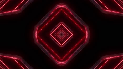 red neon tunnel kaleidoscope