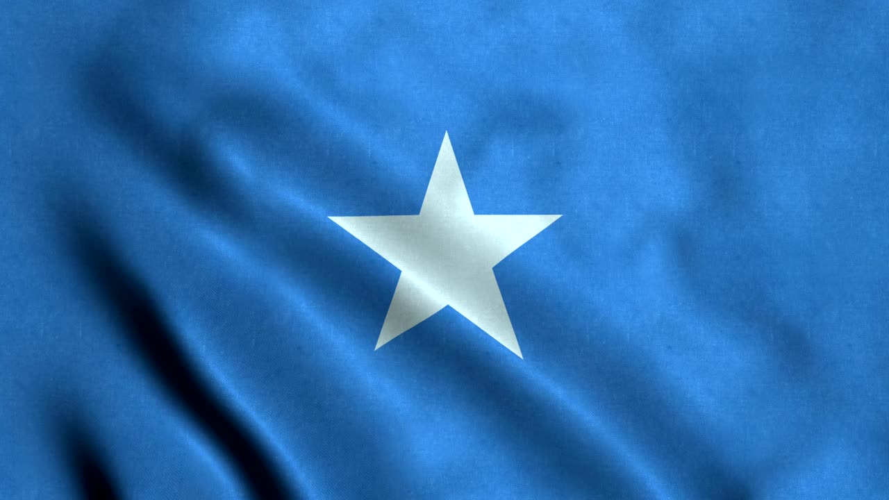 bandera de somalia con un bucle sin costuras de 4k