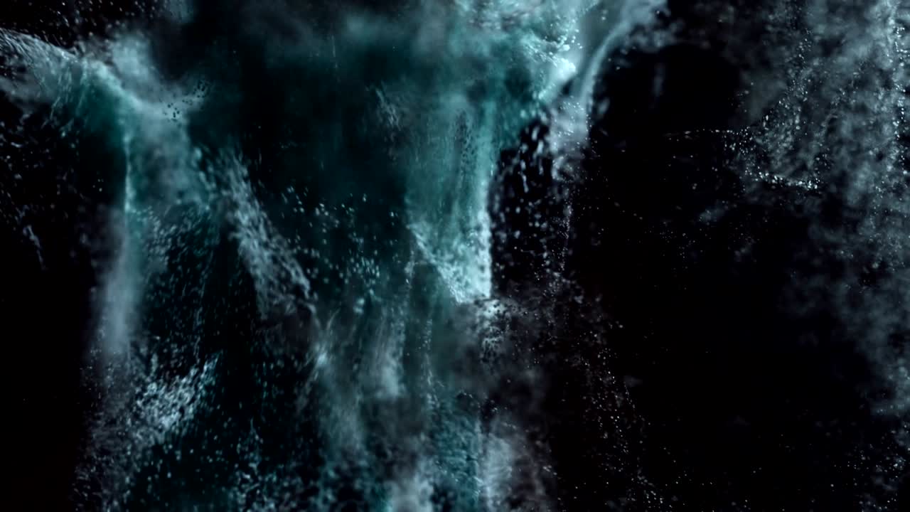Incredible macro view of a CG paint powder explosion.