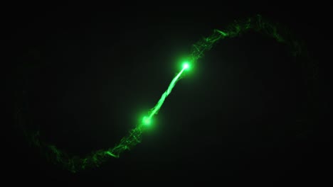 green glow flight as twinkling light. glowing christmas particles and sparkles entry template on black background with alpha. luxury magic dust effect with bokeh and glitter. dust trail render