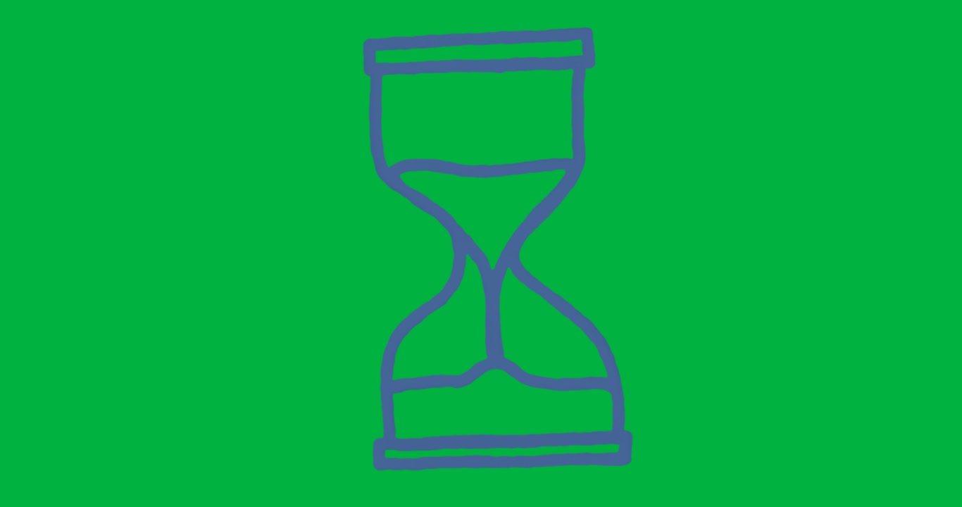 Hourglass icon featuring transparent background, depicting time tracking in business theme