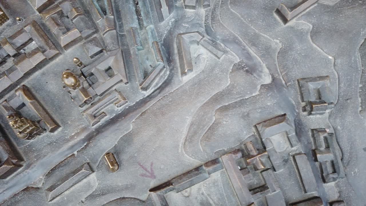 Metal city model. 3D model