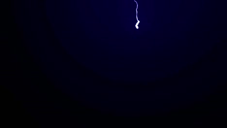 realistic blue lightning isolate on black background.