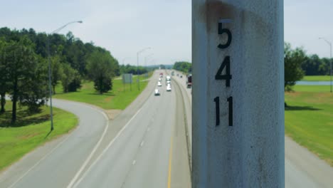 interstate travel shot in meridian, mississippi. early june 2018.