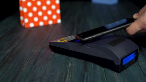 mobile payment with point of sale terminal and gift bag