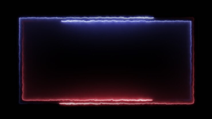 Borda Retangular Elétrica – Loop de Moldura de Luz Sci-Fi