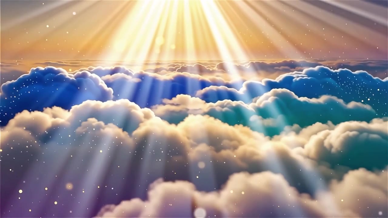Christian Heavenly Light Worship Background