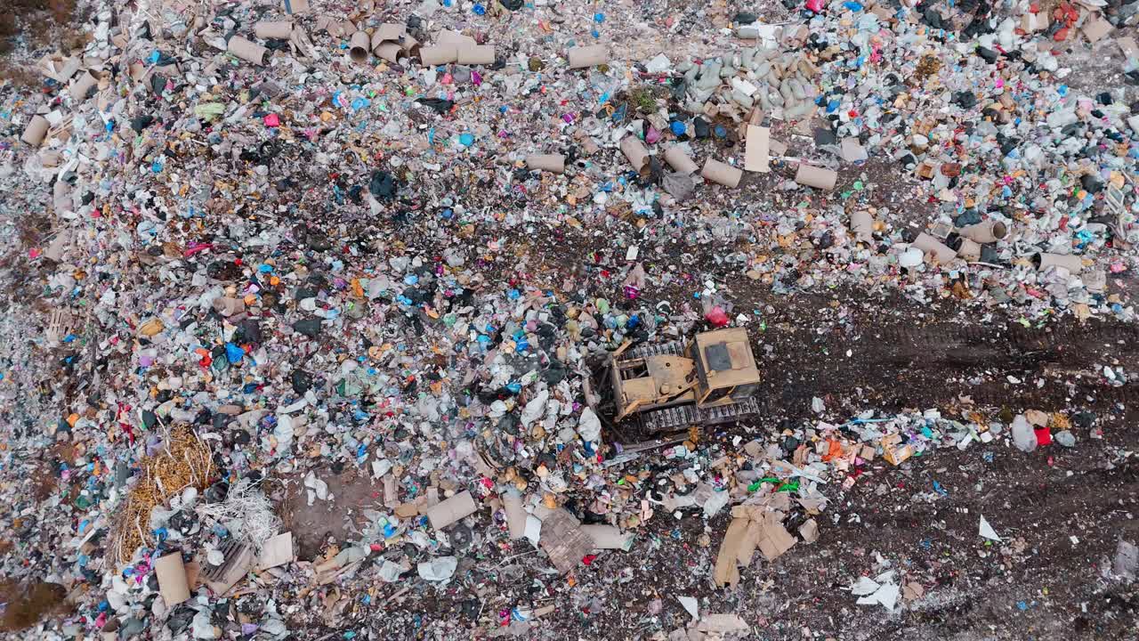 Landfill with Bulldozer