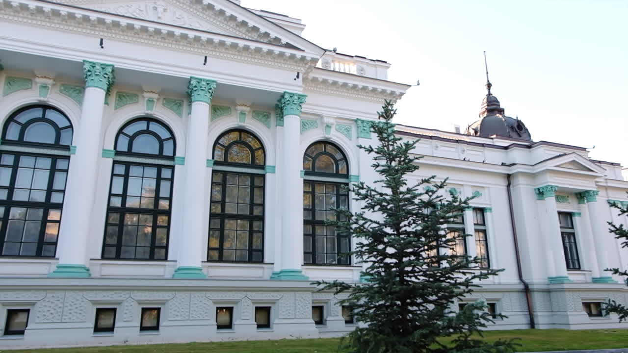 The facade of the Organ Hall performing arts theater in Chisinau, Moldova