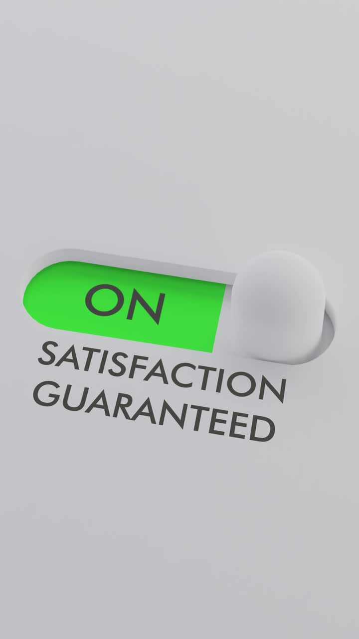 encendiendo el interruptor vertical de satisfacción garantizada