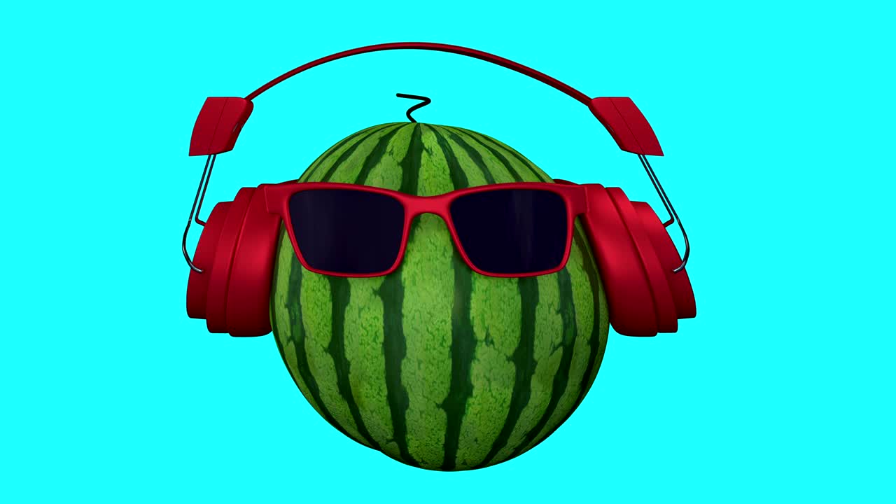 animación en 3d de una sandía de lujo.