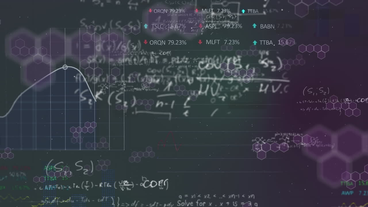 animación del procesamiento de datos científicos en fondo violeta