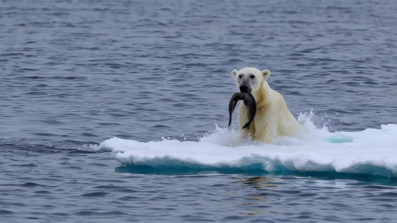 Polar Bear on Ice Floe