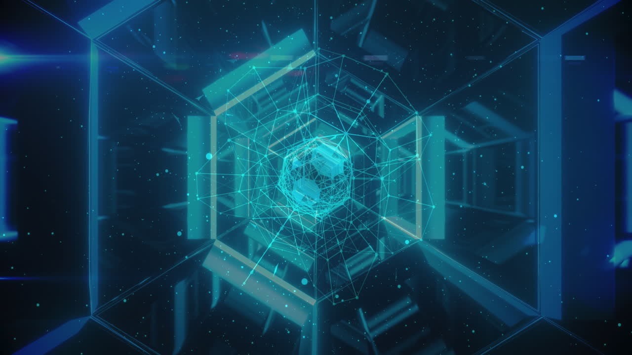 빛나는 터널에 대한 연결 네트워크의 지구