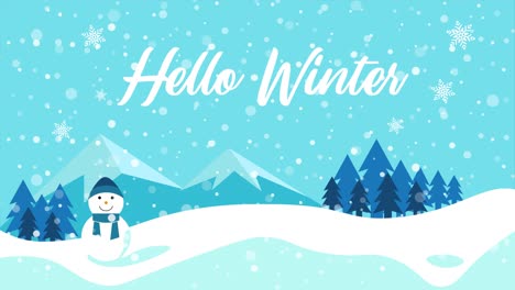 hello winter cartoon animation intro