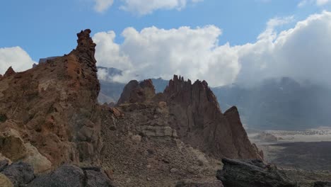 Vista-Aérea-De-Roques-De-García-En-El-Parque-Nacional-En-Tenerife-Las-Islas-Canarias,-España