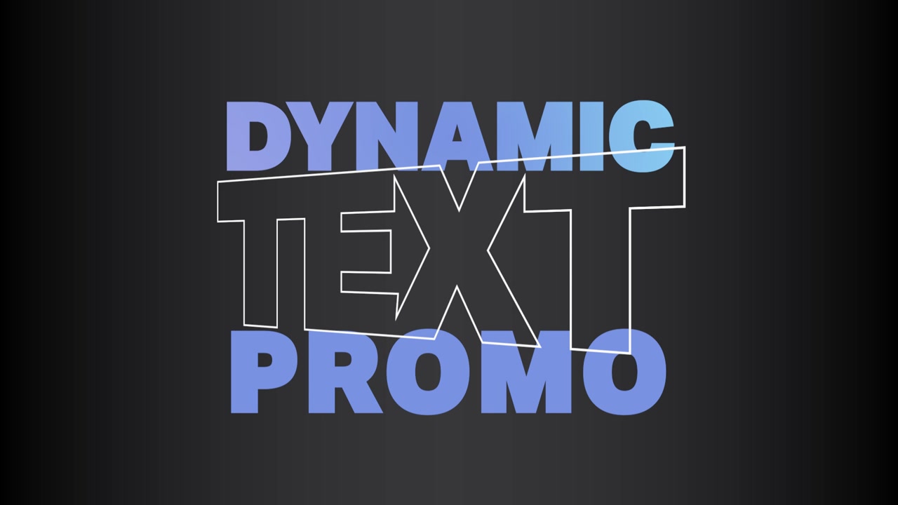 Dynamic Text Promo Title Reveal Animation