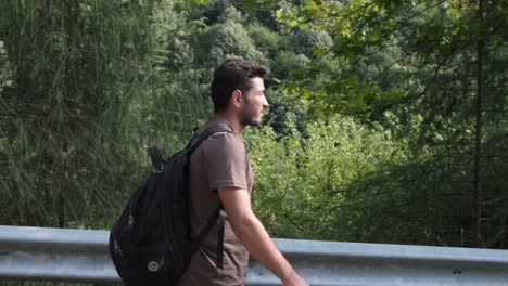 Backpacker-traveler-in-forest