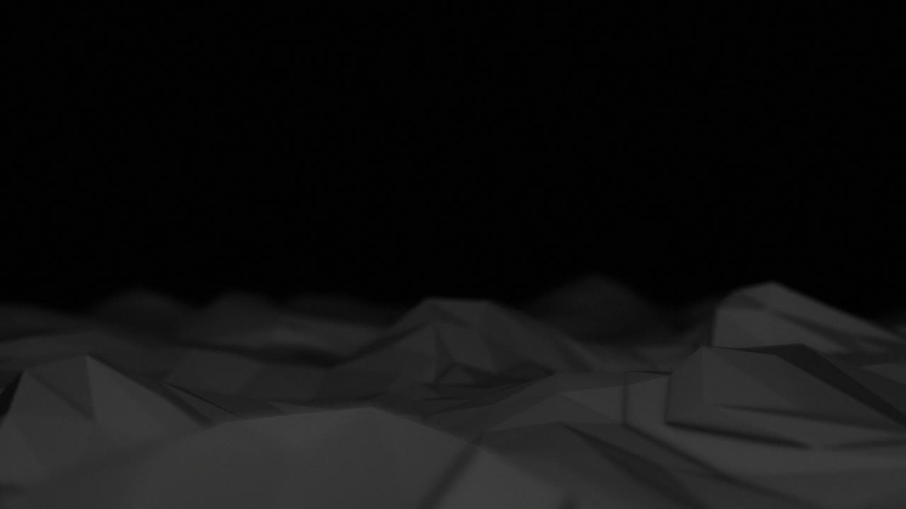 3D sort low poly terræn baggrundsloop.
