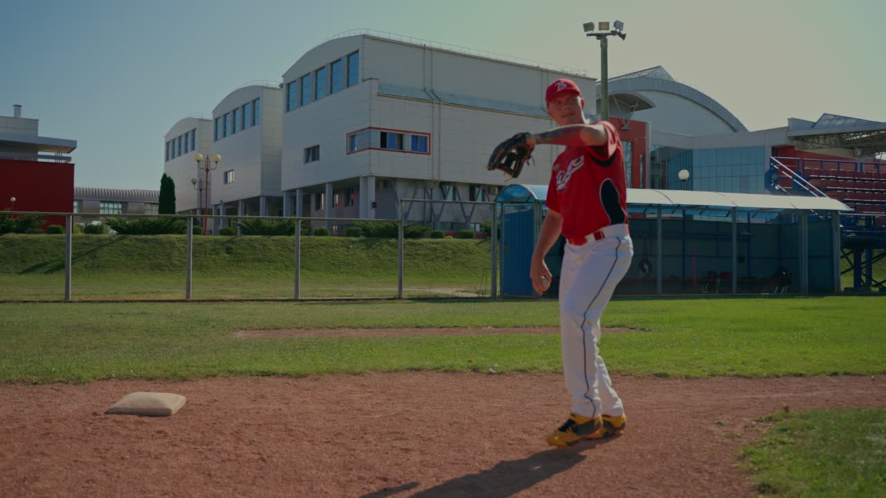 Giocatore di baseball sul campo