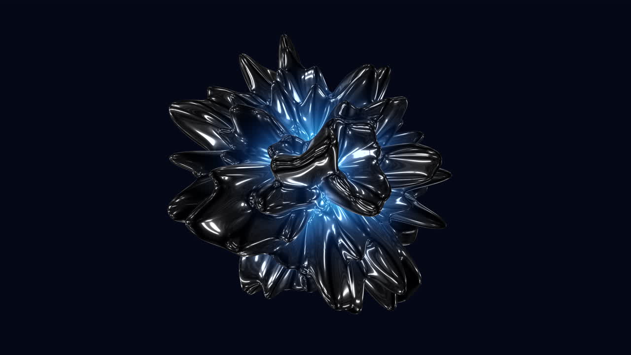 Fantasy and closeup chaos liquid waves of shape in dark space