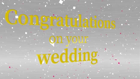 congratulations on your wedding message text animation motion graphics