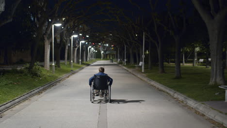 handicapped child in evening park