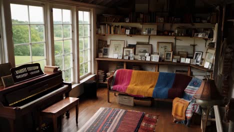 cozy sunroom with a view